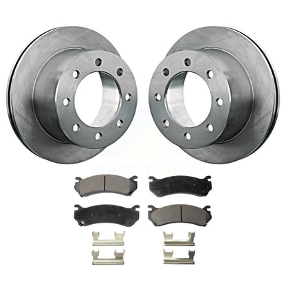 Brake Rotor & Ceramic Pad Rear Kit For GMC Sierra 3500 Classic With 12000 Lb GVW