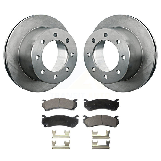 Brake Rotor & Ceramic Pad Rear Kit For GMC Sierra 3500 Classic With 12000 Lb GVW