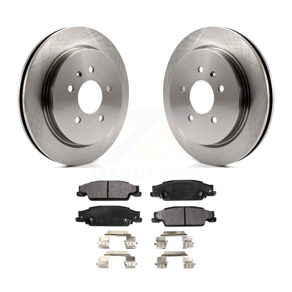Disc Brake Rotors And Ceramic Pads Rear Kit For Cadillac CTS STS