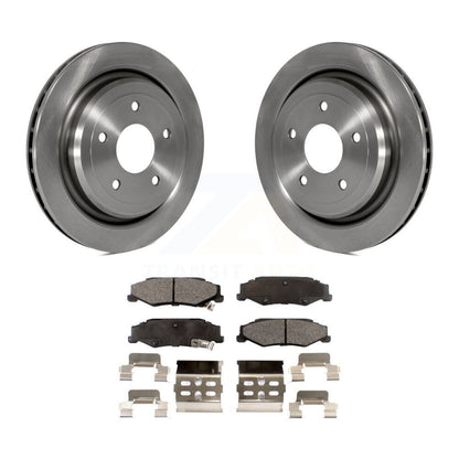 Disc Brake Rotors And Ceramic Pads Rear Kit For Chevrolet Corvette Cadillac XLR