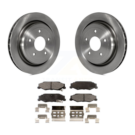 Disc Brake Rotors And Ceramic Pads Rear Kit For Chevrolet Corvette Cadillac XLR