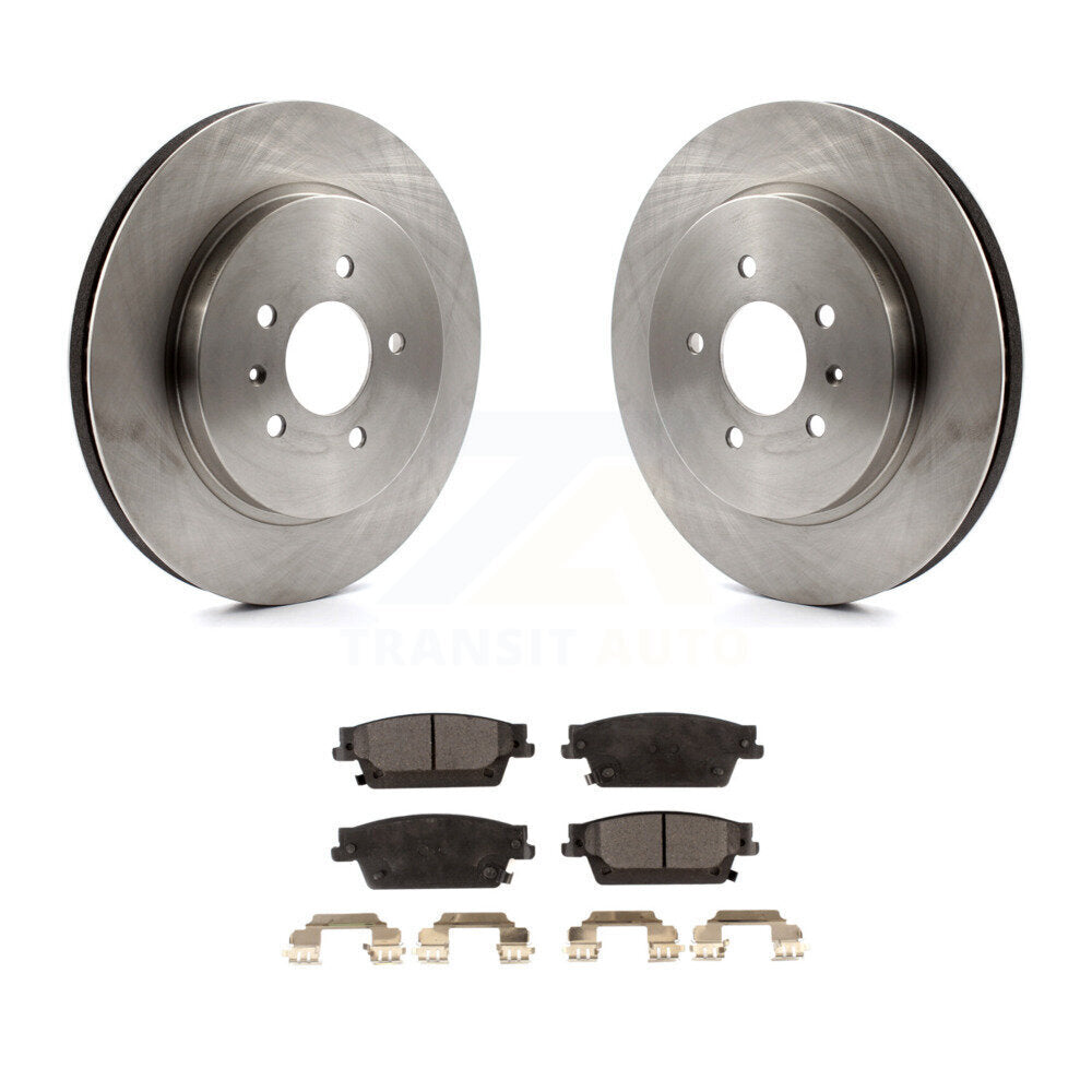 Disc Brake Rotors And Ceramic Pads Rear Kit For Cadillac CTS STS