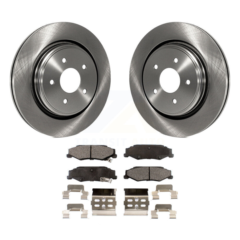 Disc Brake Rotors And Ceramic Pads Rear Kit For Chevrolet Corvette Cadillac XLR