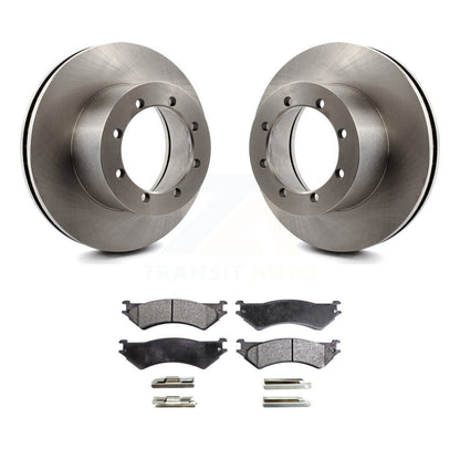 Disc Brake Rotors And Ceramic Pads Rear Kit For Ford E-350 Super Duty