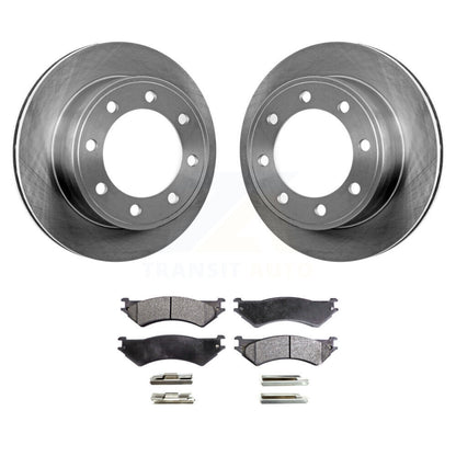 Brake Rotors Ceramic Pad Rear Kit For Ford E-350 Super Duty E-250 Econoline Club