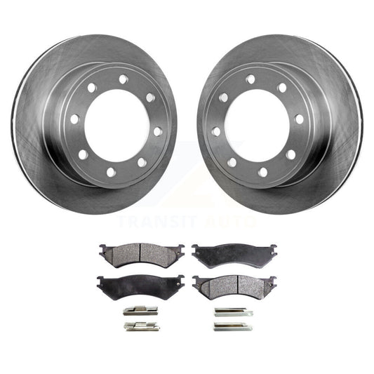 Brake Rotors Ceramic Pad Rear Kit For Ford E-350 Super Duty E-250 Econoline Club