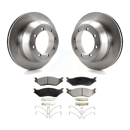 Brake Rotors Ceramic Pad Rear Kit For 03 Ford F-550 Super Duty With 8 Lug Wheels