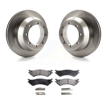 Brake Rotors Ceramic Pad Rear Kit For Ford E-350 Super Duty Econoline F-150 Club