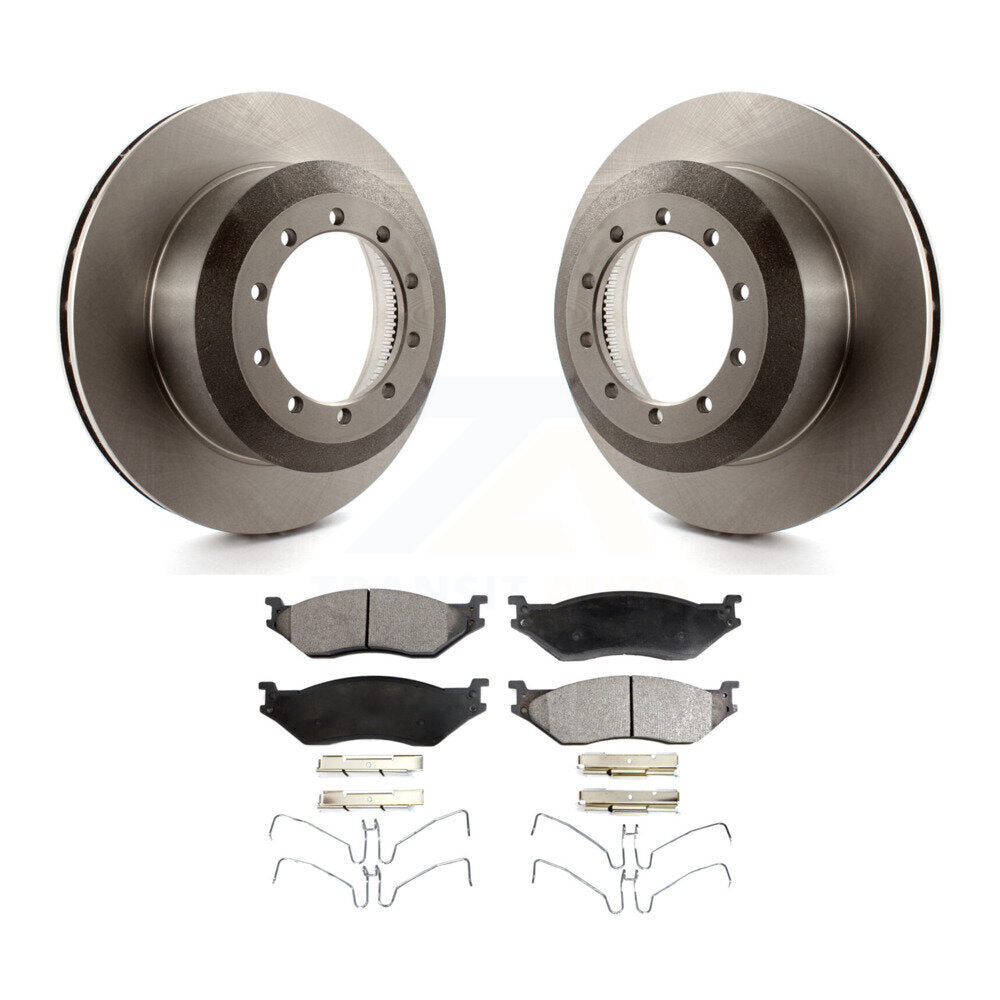 Brake Rotors Ceramic Pad Rear Kit For Ford F-550 Super Duty F-450 F-53 Motorhome