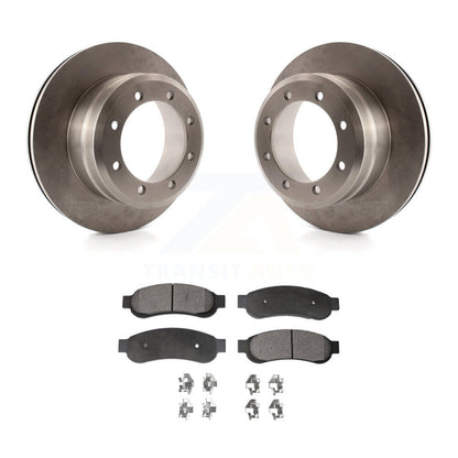 Brake Rotor Ceramic Pad Rear Kit For Ford F-350 Super Duty With Dual Wheels