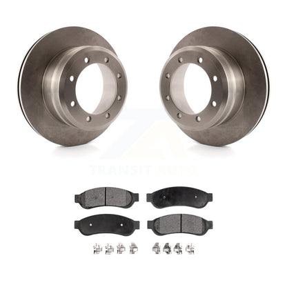 Disc Brake Rotors And Ceramic Pad Rear Kit For Ford F-350 Super Duty F-250 F-450