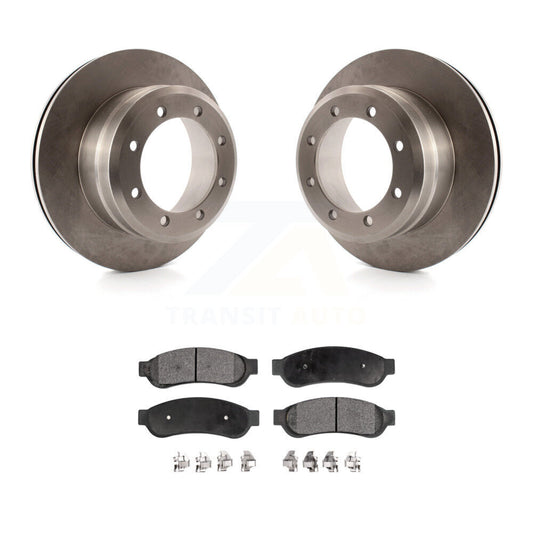 Disc Brake Rotors And Ceramic Pad Rear Kit For Ford F-350 Super Duty F-250 F-450