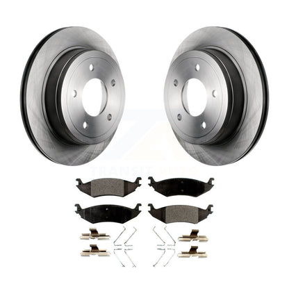 Disc Brake Rotors And Ceramic Pads Rear Kit For Ford E-150 Club Wagon Econoline