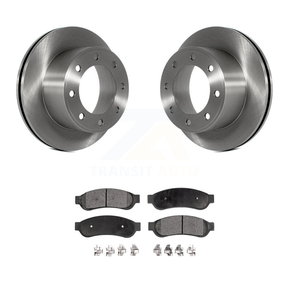Disc Brake Rotors And Ceramic Pads Rear Kit For Ford F-250 Super Duty F-350