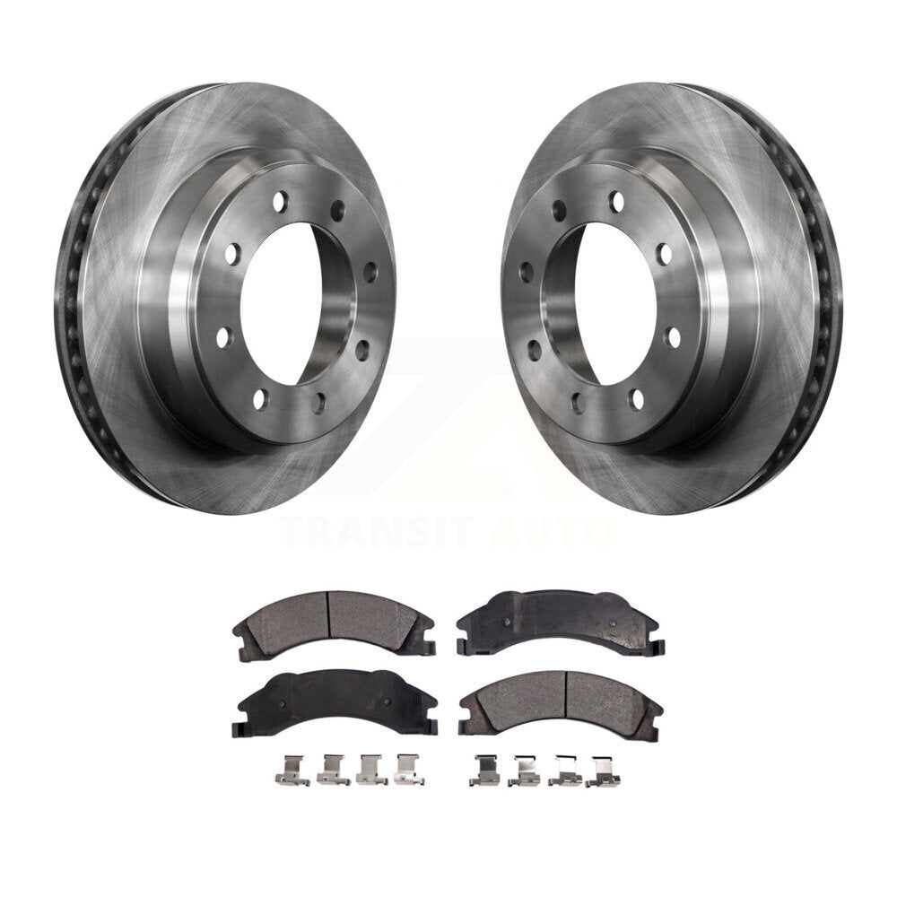 Brake Rotor Ceramic Pad Rear Kit For Ford E-350 Super Duty E-250 E-150 Econoline