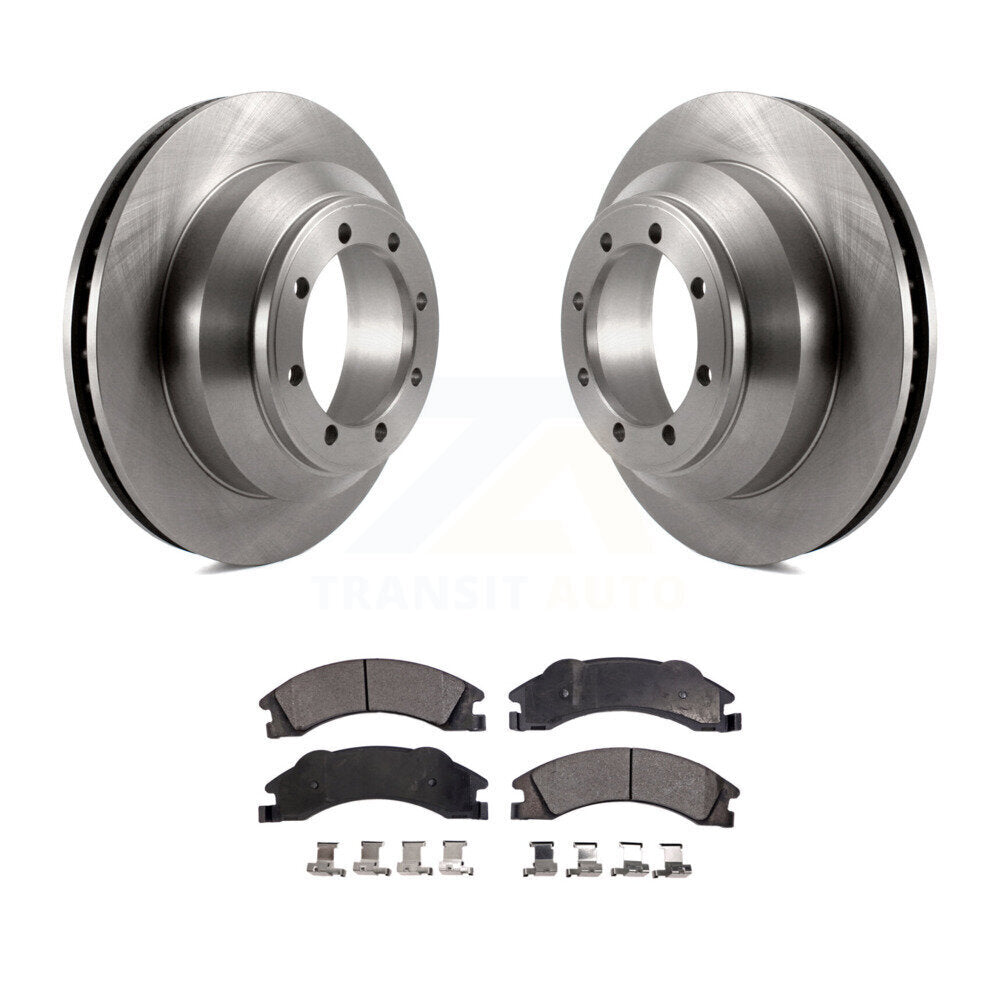 Disc Brake Rotors And Ceramic Pads Rear Kit For Ford E-350 Super Duty Econoline