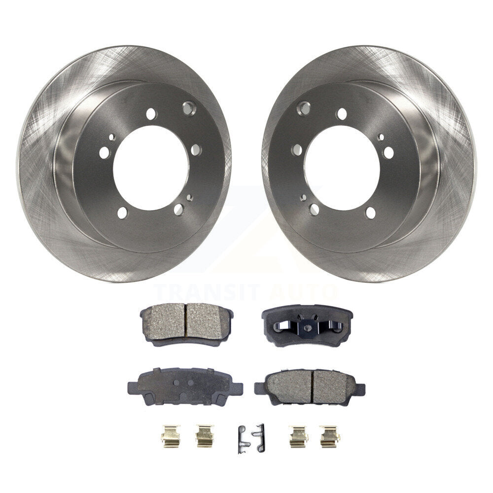 Disc Brake Rotors And Ceramic Pads Rear Kit For Mitsubishi Lancer Outlander