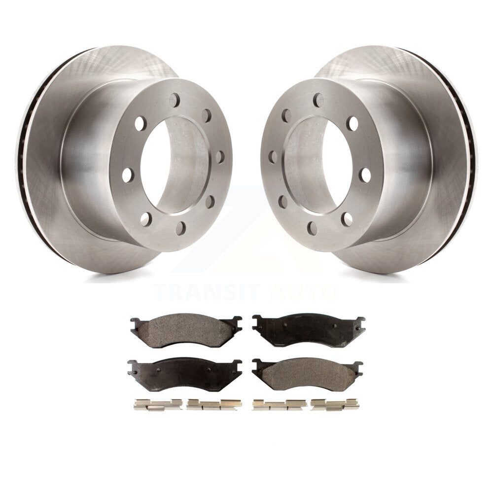 Disc Brake Rotors And Ceramic Pads Rear Kit For 2001-2002 Dodge Ram 2500 3500