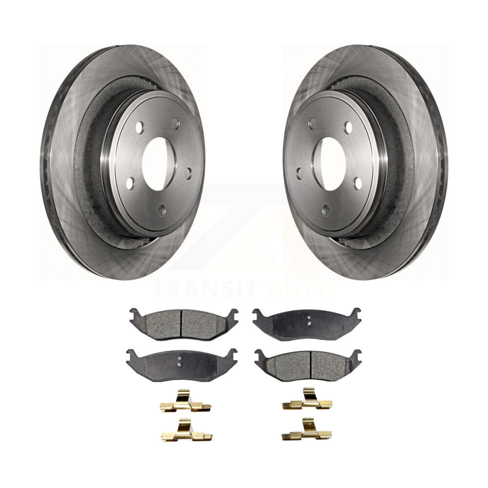 Brake Rotor And Ceramic Pad Rear Kit For Ram 1500 Classic Dodge Durango Chrysler