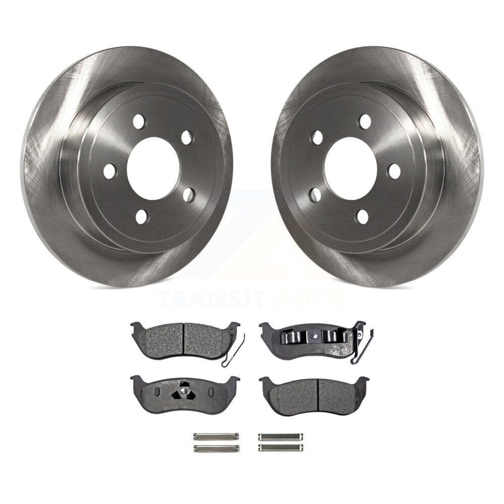 Disc Brake Rotors And Ceramic Pads Rear Kit For Jeep Liberty Wrangler TJ