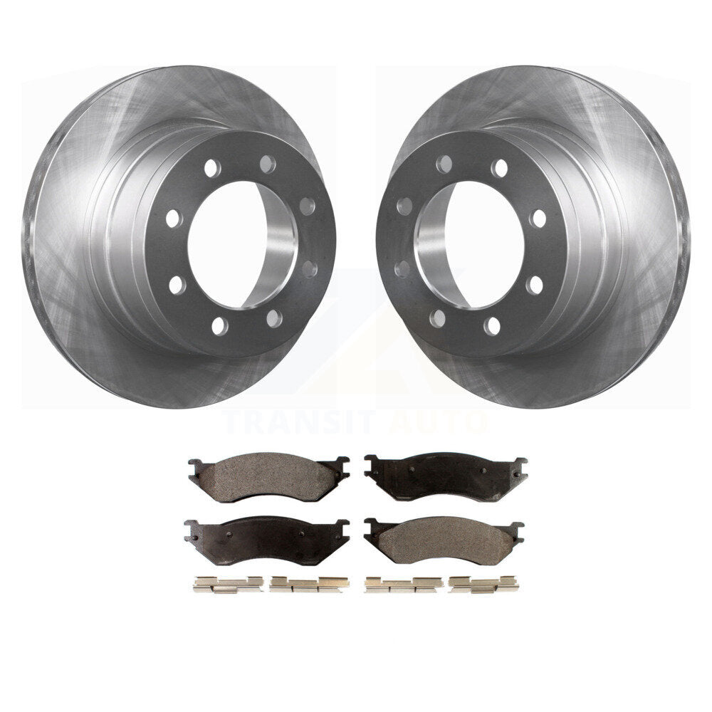 Disc Brake Rotors And Ceramic Pads Rear Kit For Dodge Ram 1500 3500 2500