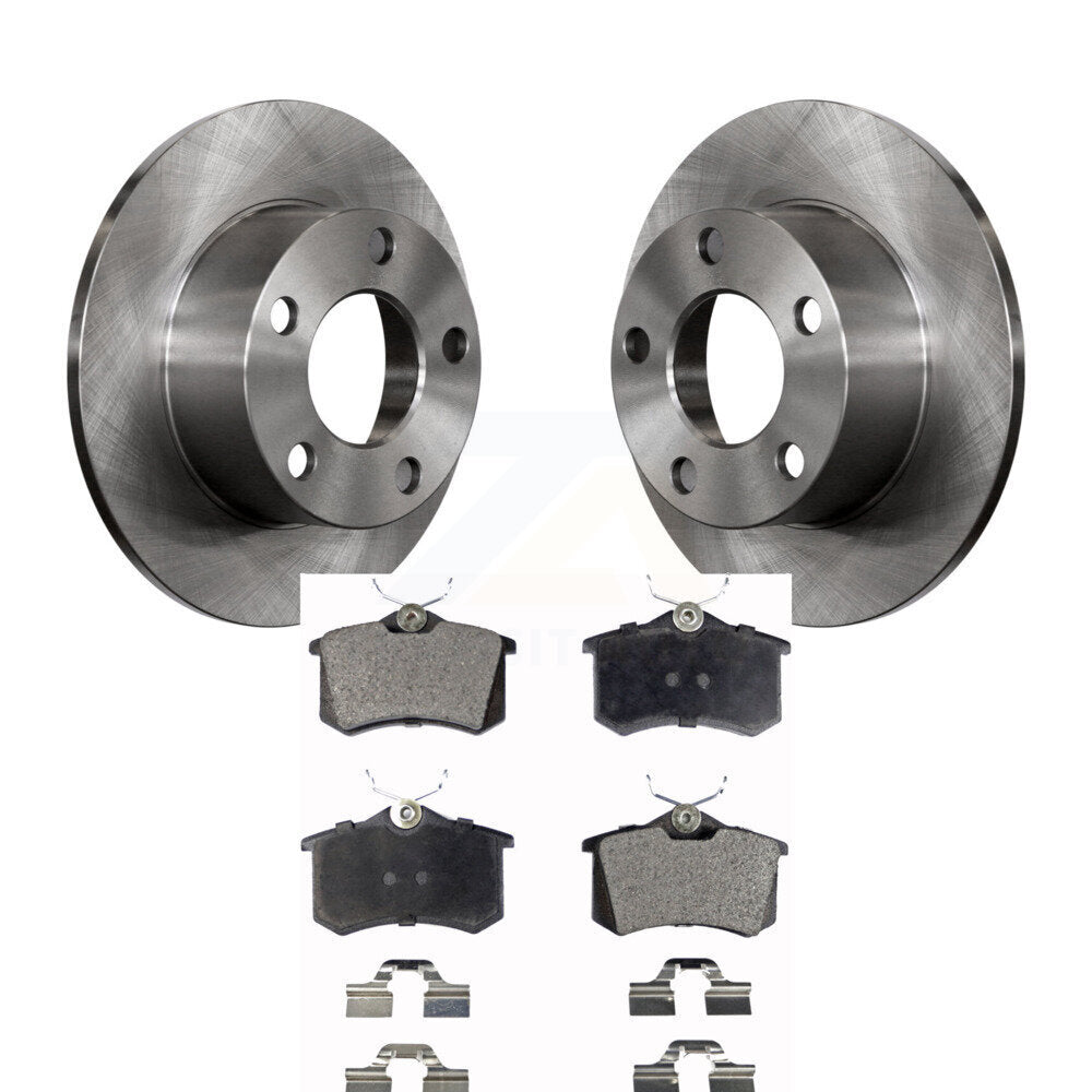 Disc Brake Rotors And Ceramic Pads Rear Kit For Volkswagen Passat Audi A6