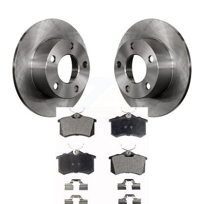 Disc Brake Rotors And Ceramic Pads Rear Kit For Volkswagen Passat Audi A6