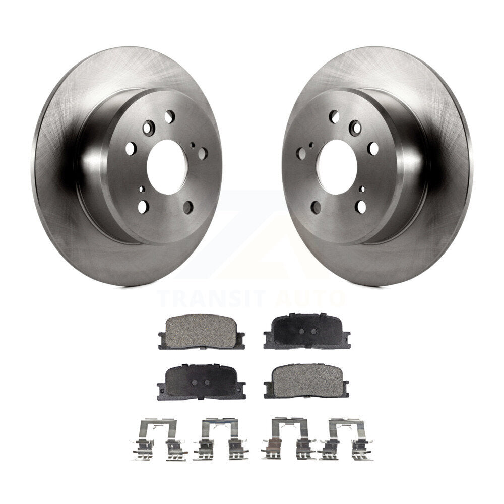 Disc Brake Rotors And Ceramic Pads Rear Kit For 2001-2003 Toyota Highlander FWD