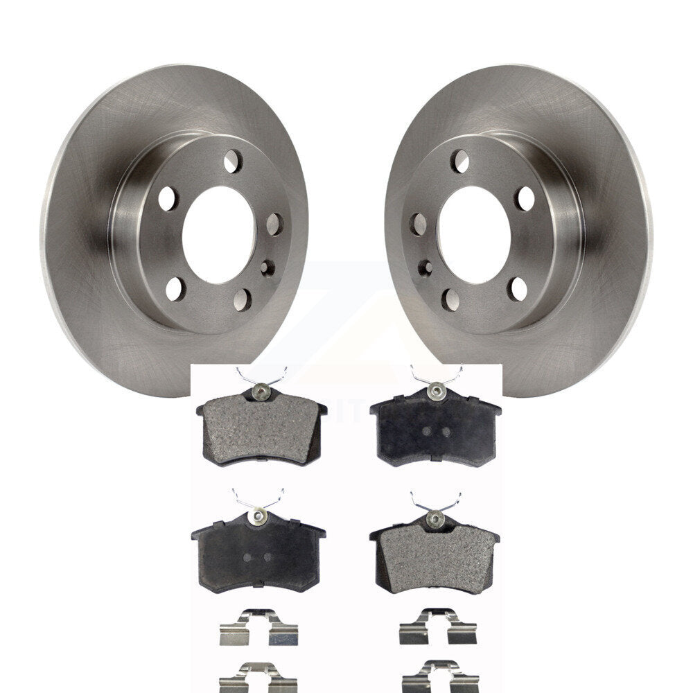 Disc Brake Rotors And Ceramic Pads Rear Kit For 2007-2010 Volkswagen Beetle