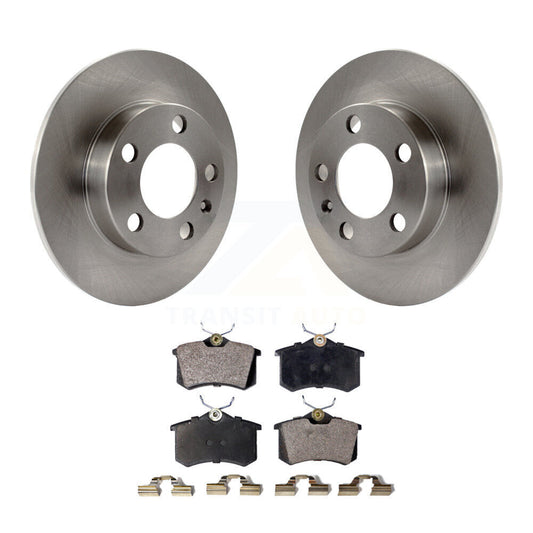 Brake Rotor & Ceramic Pad Rear Kit For Volkswagen Jetta Golf City Beetle Audi TT