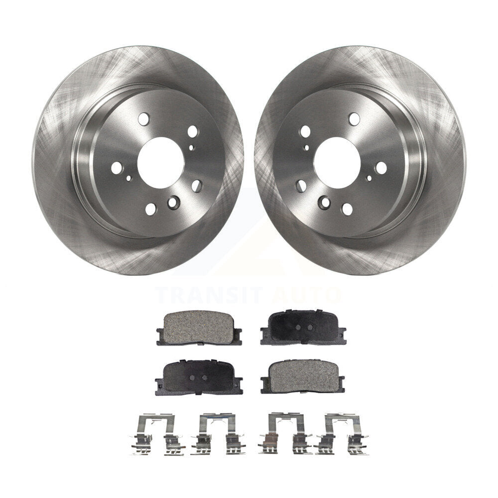Disc Brake Rotors And Ceramic Pads Rear Kit For 2001-2003 Toyota Highlander AWD