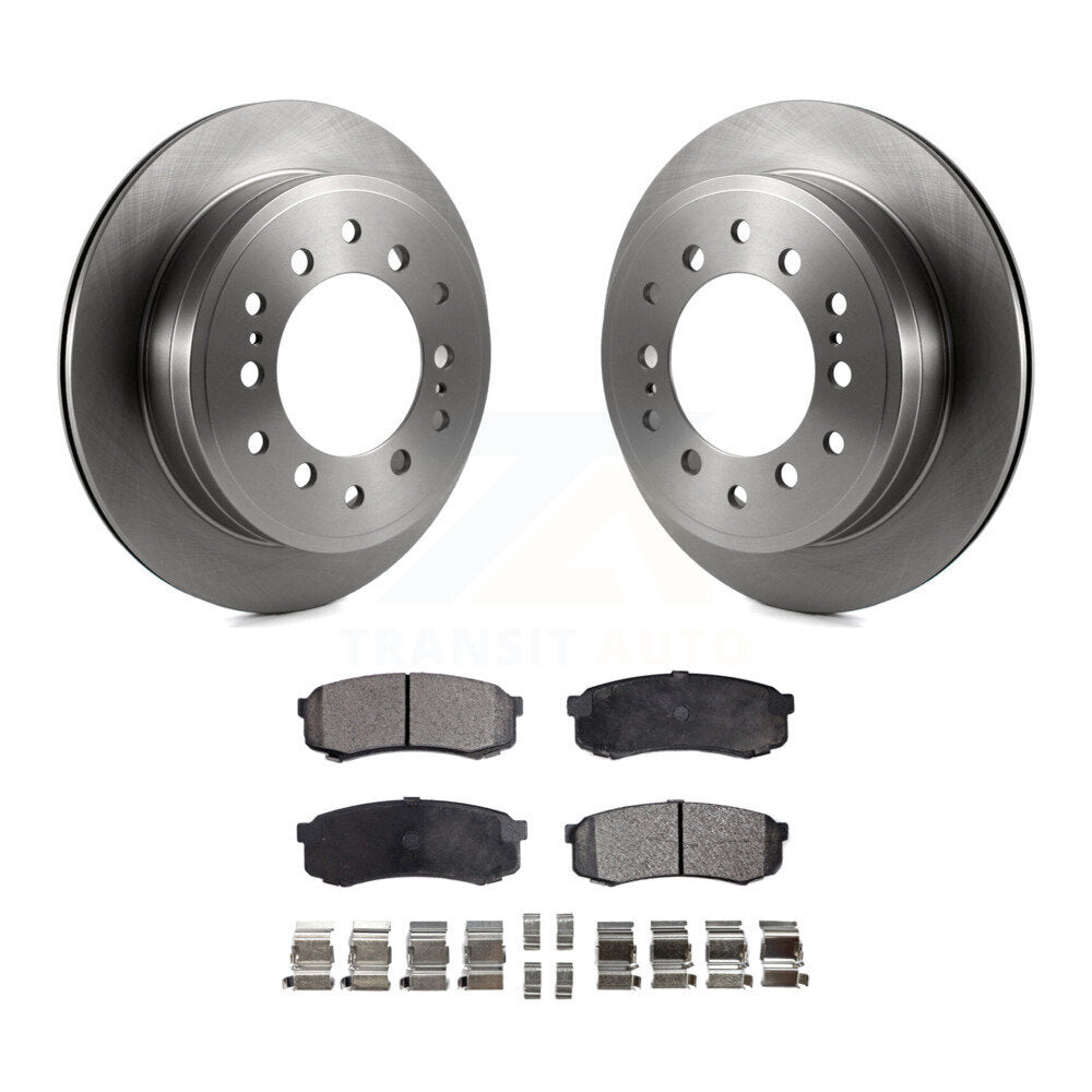 Brake Rotor And Ceramic Pad Rear Kit For Toyota 4Runner FJ Cruiser Sequoia Lexus