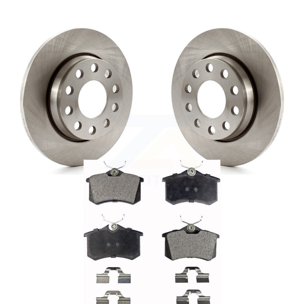 Disc Brake Rotors And Ceramic Pads Rear Kit For Audi A4 Quattro