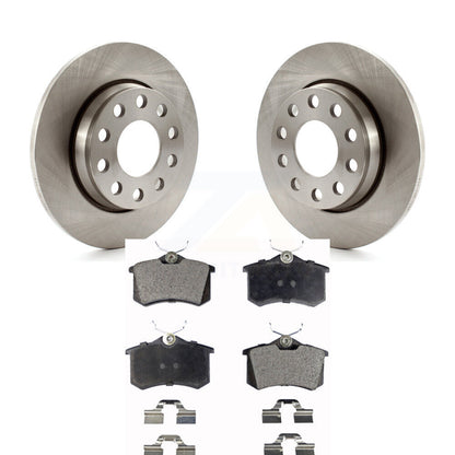 Disc Brake Rotors And Ceramic Pads Rear Kit For Audi A4 Quattro