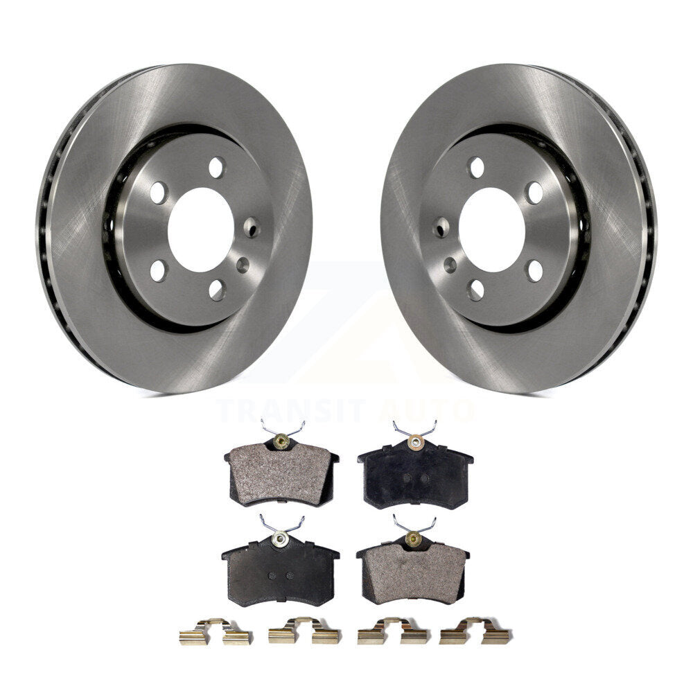 Brake Rotor & Ceramic Pad Rear Kit For Volkswagen Jetta Golf Audi TT Quattro R32