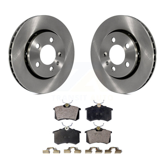 Brake Rotor & Ceramic Pad Rear Kit For Volkswagen Jetta Golf Audi TT Quattro R32