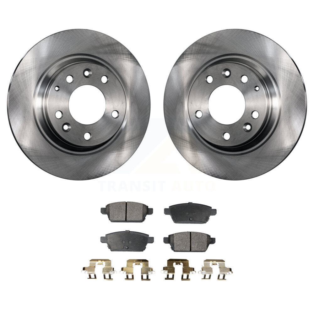 Disc Brake Rotor Ceramic Pad Rear Kit For Ford Fusion Mazda 6 Lincoln MKZ Zephyr
