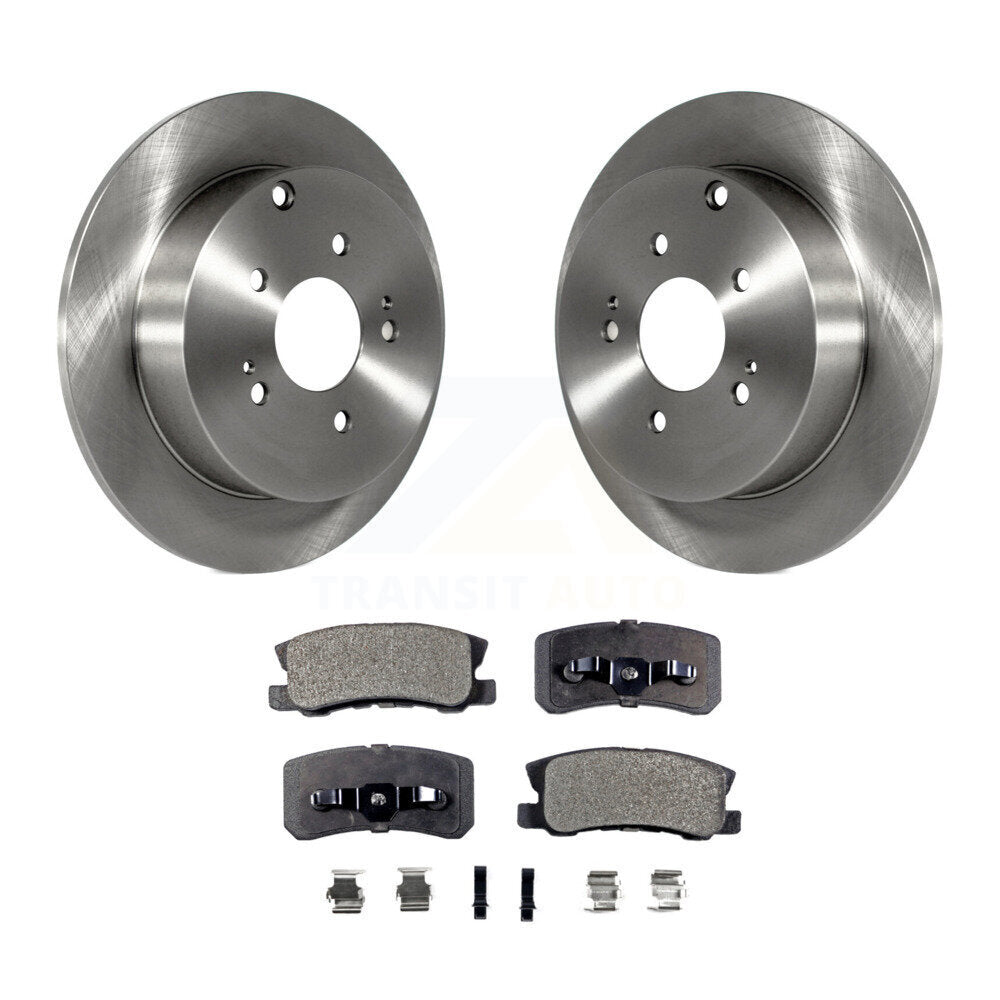 Disc Brake Rotors And Ceramic Pads Rear Kit For Mitsubishi Endeavor