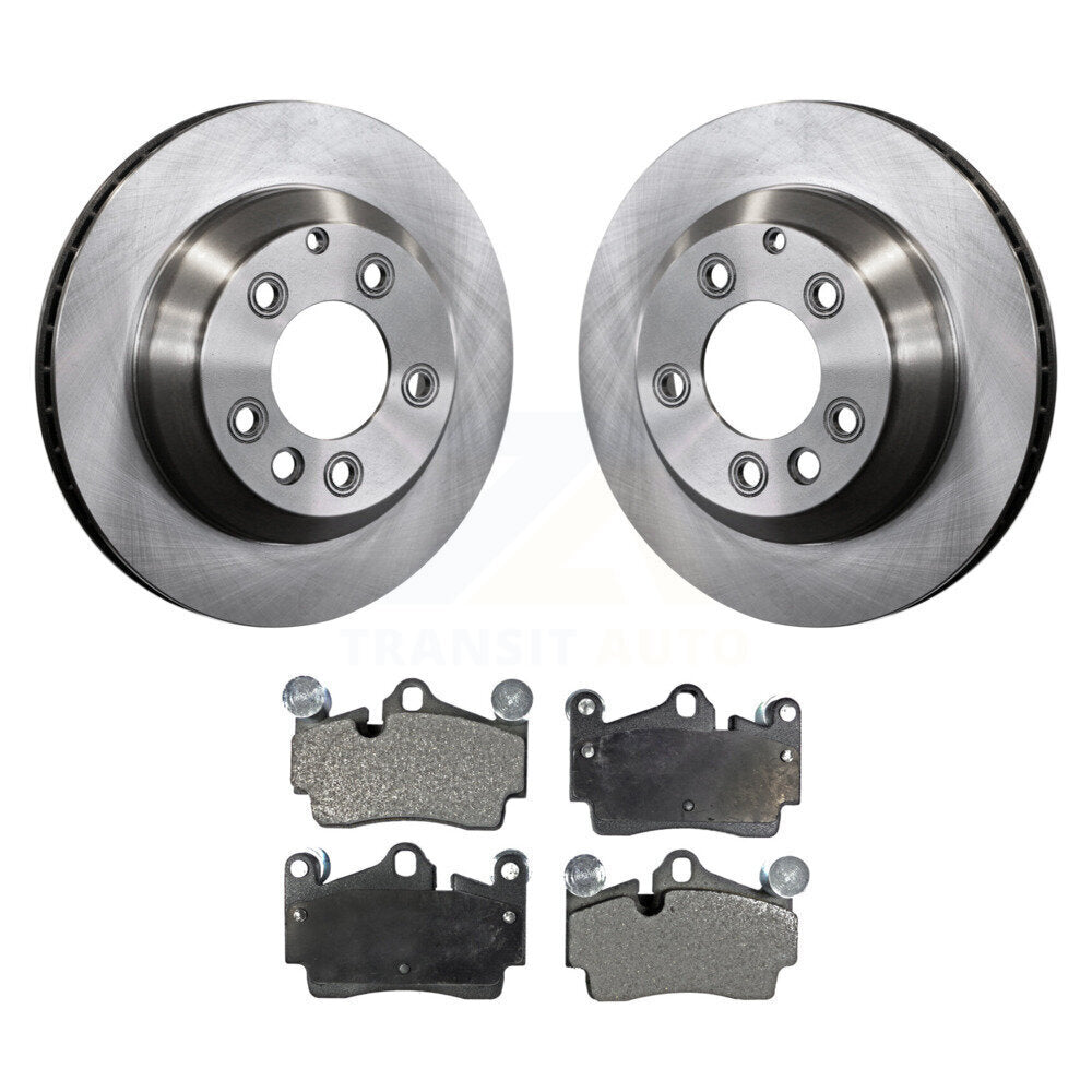 Brake Rotors Ceramic Pad Rear Kit For Audi Q7 Porsche Cayenne Volkswagen Touareg
