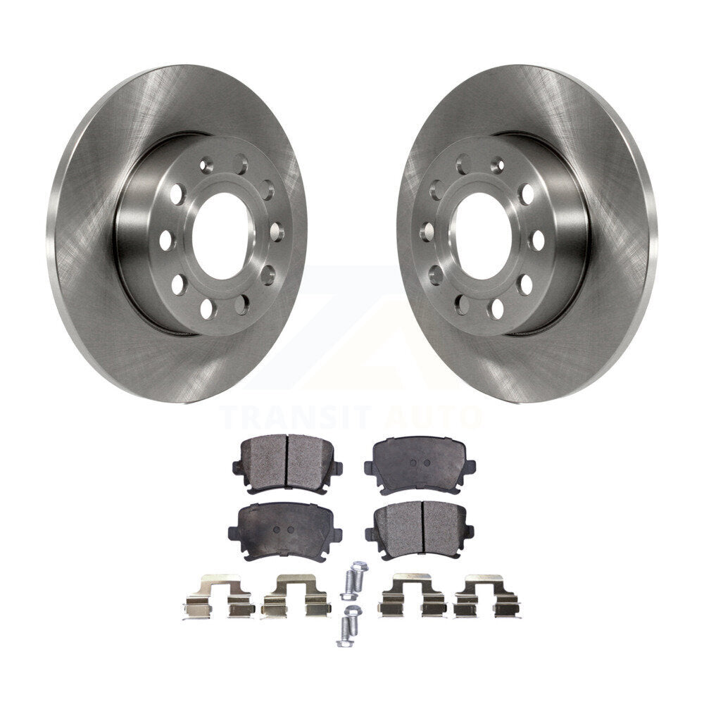 Brake Rotor And Ceramic Pad Rear Kit For Volkswagen Jetta Rabbit Audi A3 Quattro