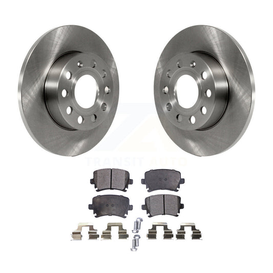 Brake Rotor And Ceramic Pad Rear Kit For Volkswagen Jetta Rabbit Audi A3 Quattro