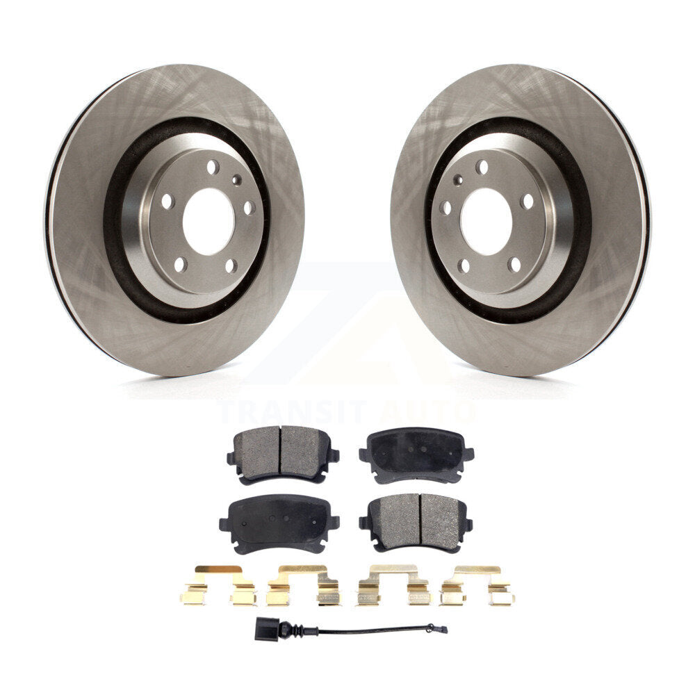 Disc Brake Rotors And Ceramic Pads Rear Kit For Audi A6 Quattro