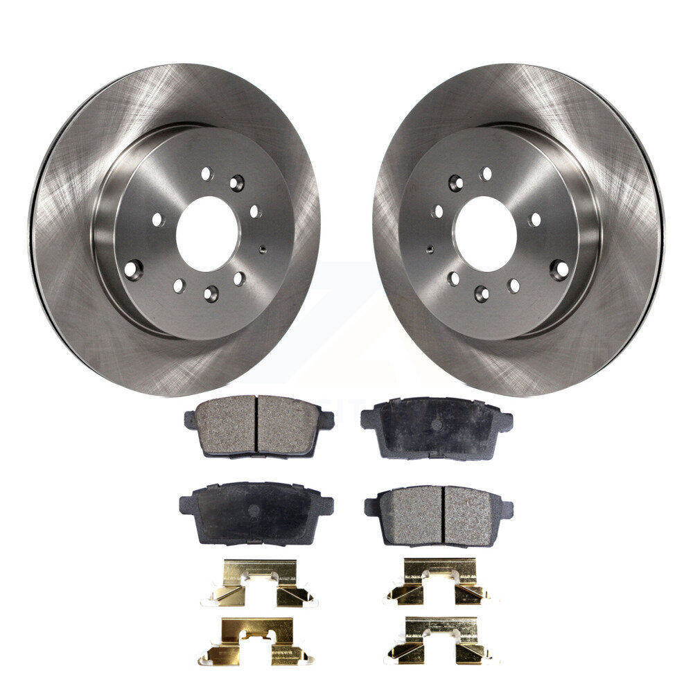 Disc Brake Rotors And Ceramic Pads Rear Kit For 2007-2015 Mazda CX-9