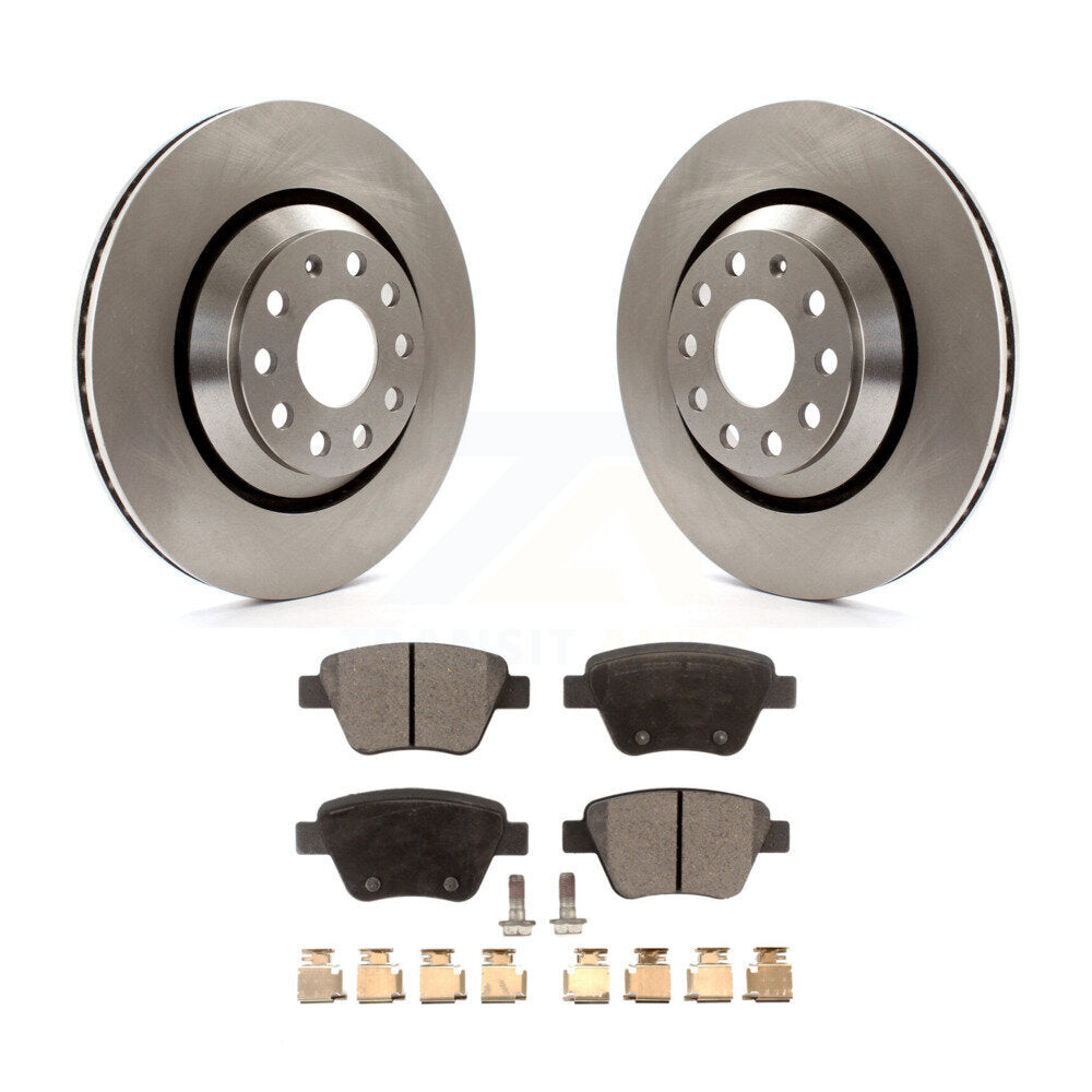 Disc Brake Rotors And Ceramic Pads Rear Kit For Volkswagen GTI Audi A3 Quattro