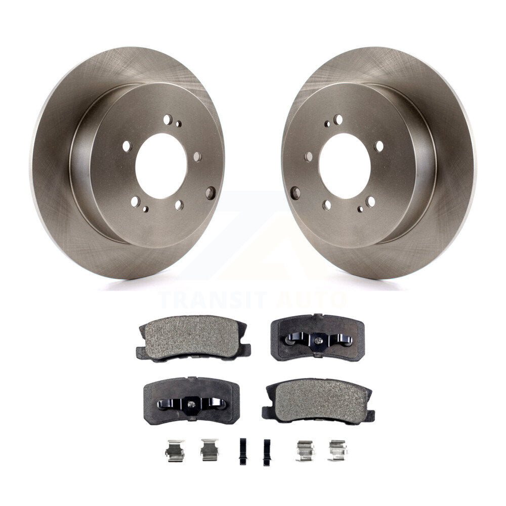 Disc Brake Rotors And Ceramic Pads Rear Kit For Mitsubishi Lancer Outlander