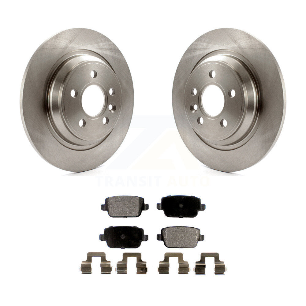 Brake Rotor Ceramic Pad Rear Kit For 08-11 Volvo S80 With Electric Parking