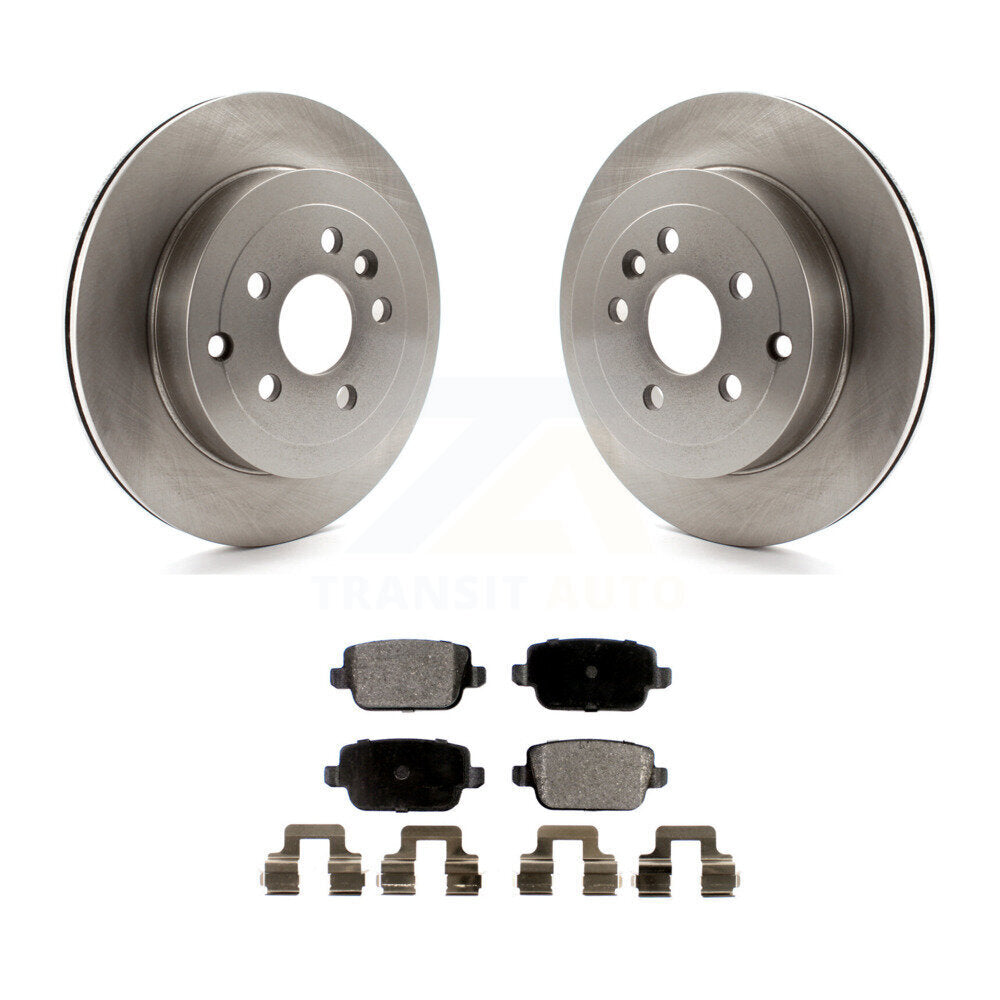 Disc Brake Rotors And Ceramic Pads Rear Kit For 2008-2011 Land Rover LR2