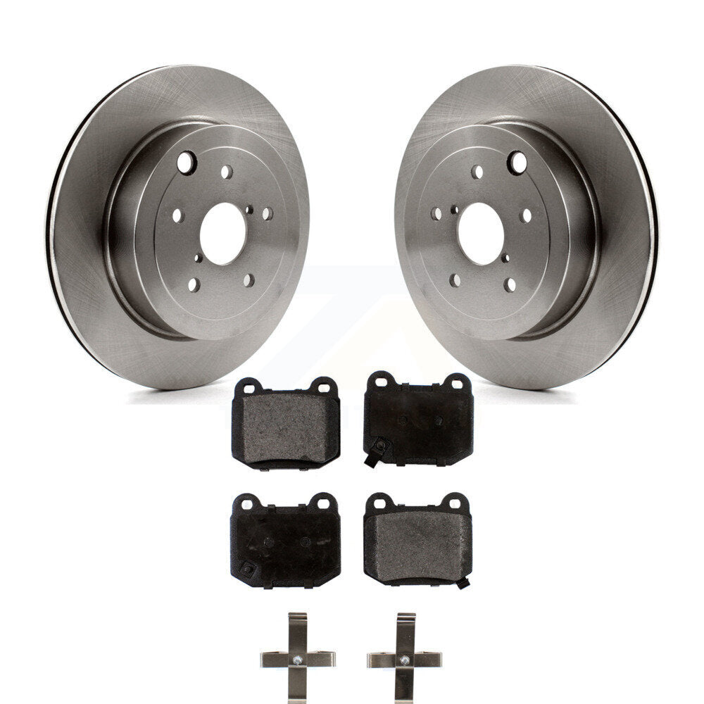 Disc Brake Rotors And Ceramic Pads Rear Kit For Subaru Impreza WRX STI