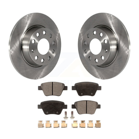 Brake Rotor & Ceramic Pad Rear Kit For Volkswagen Jetta Passat Golf Audi Eos GTI