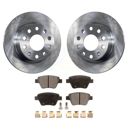 Disc Brake Rotors And Ceramic Pads Rear Kit For Volkswagen Jetta Eos Audi A3 GTI